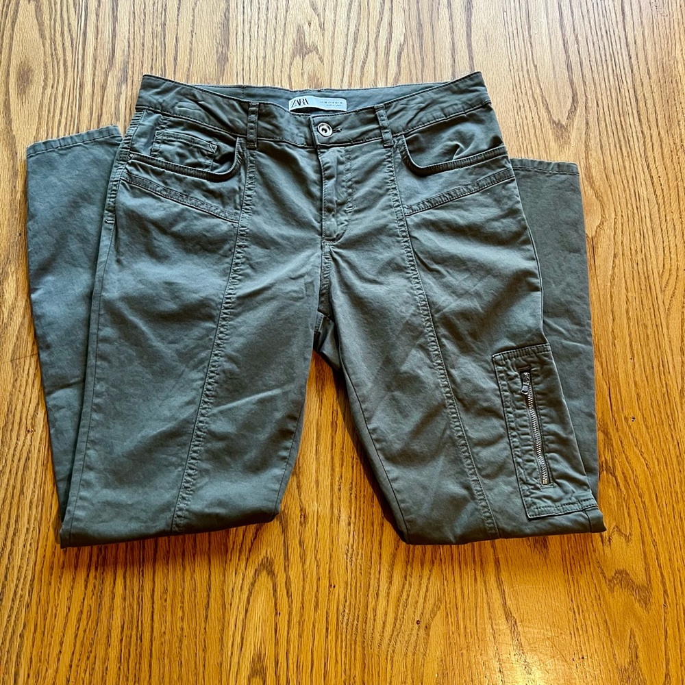 Zara army green pants